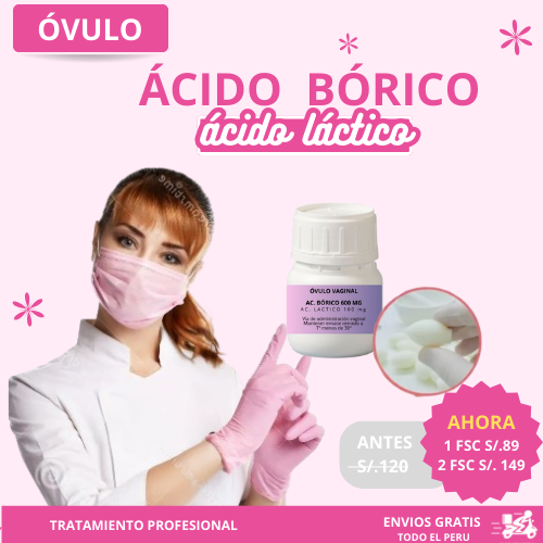 OVULOS  ( ACIDO BORICO + LACTICO ) LLEVATE 2 POR 159