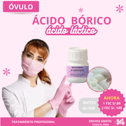 OVULOS  ( ACIDO BORICO + LACTICO ) LLEVATE 2 POR 159