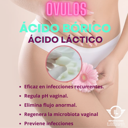 OVULOS  ( ACIDO BORICO + LACTICO ) LLEVATE 2 POR 159